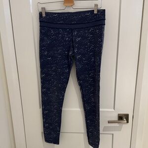 Tuff Athletics Navy Patterned Leggings